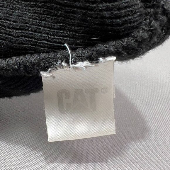 Caterpillar Cat Beanie Hat Skull Cap Black Ski Knit Outdoor Winter Diesel Mens - Picture 12 of 16